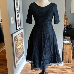 Vintage Navy Lace Swing dress 1950’s style